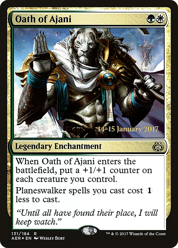 Oath of Ajani (131) Foil - Aether Revolt Promos
