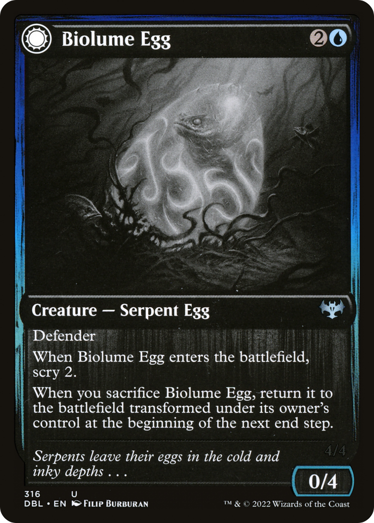 Biolume Egg // Biolume Serpent (316) Foil - Innistrad: Double Feature