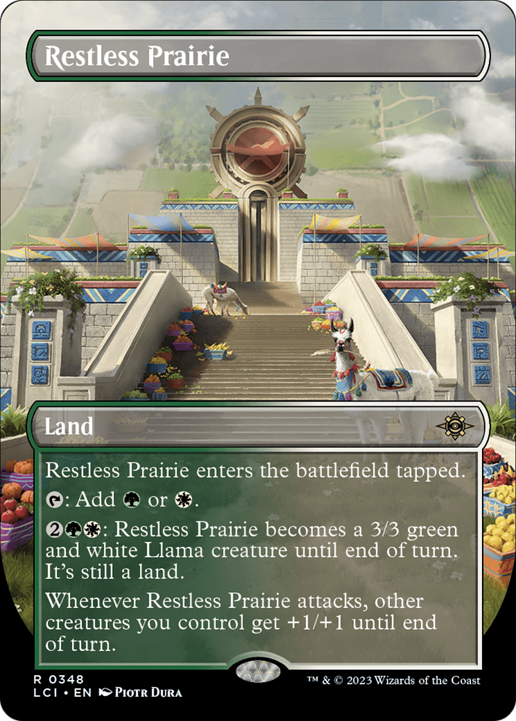 Restless Prairie (Borderless) (348) Foil - The Lost Caverns of Ixalan