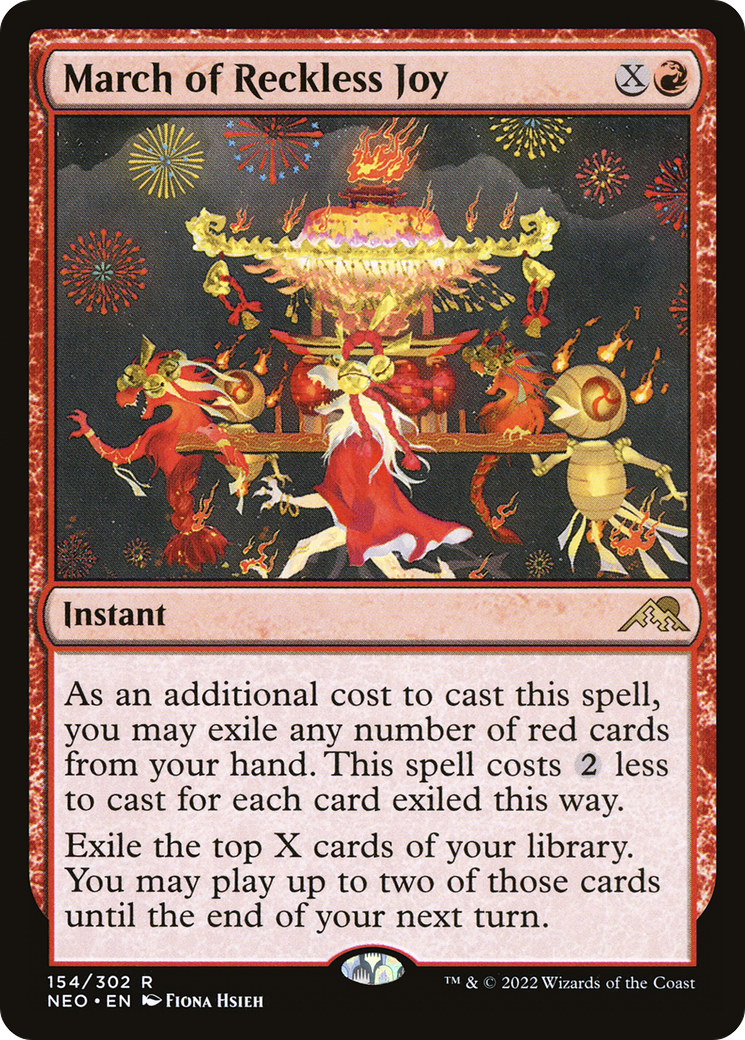 March of Reckless Joy (154) Foil - Kamigawa: Neon Dynasty