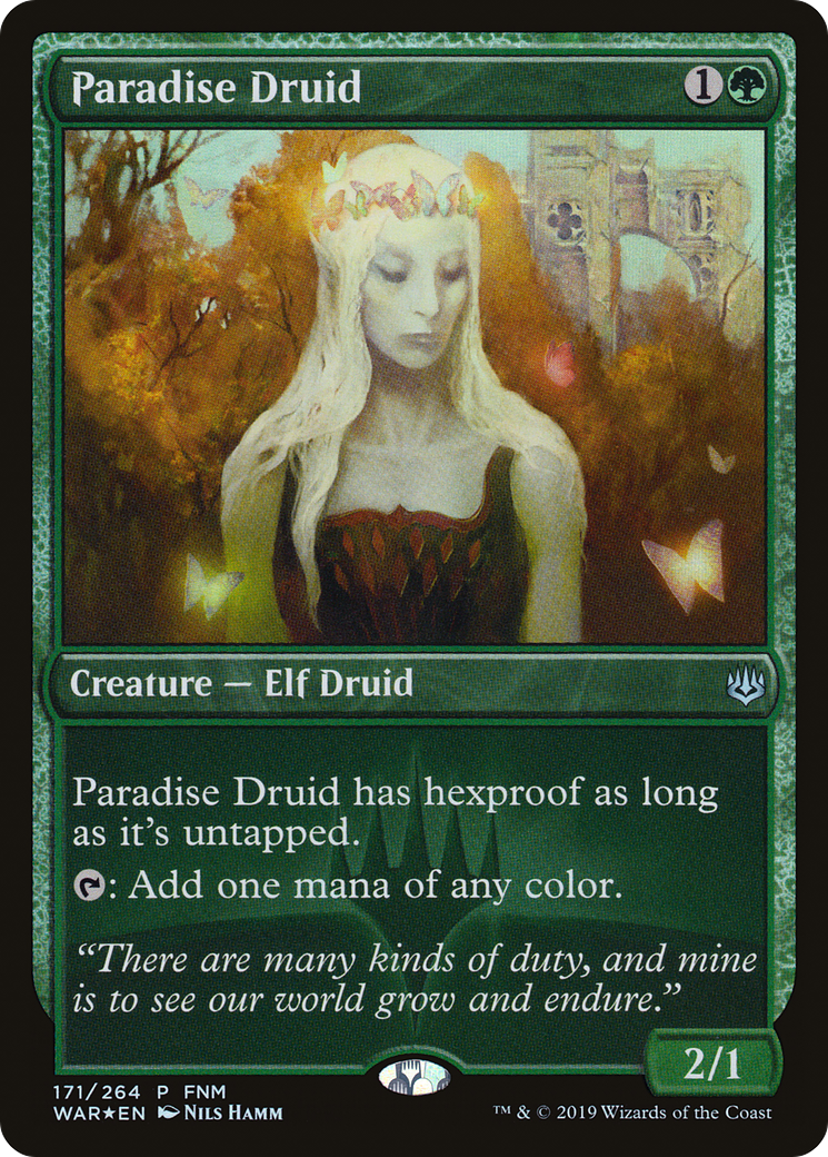 Paradise Druid (171) Foil - War of the Spark Promos