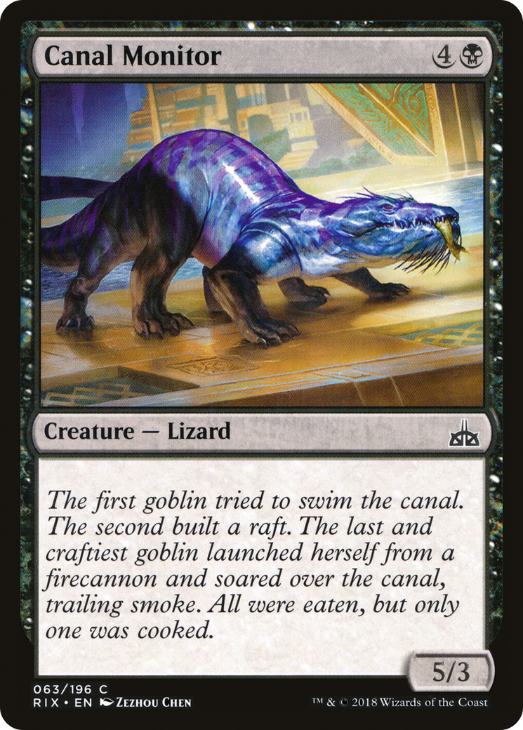 Canal Monitor (063) Foil - Rivals of Ixalan