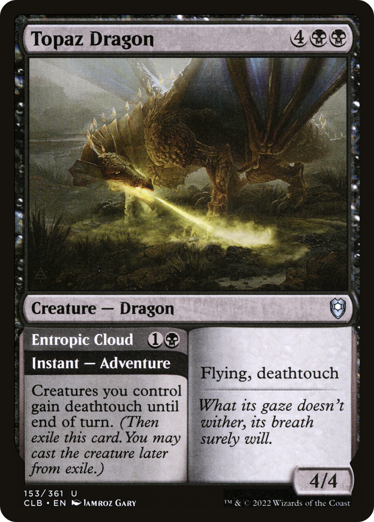 Topaz Dragon (153) Foil - Commander Legends: Battle for Baldur's Gate