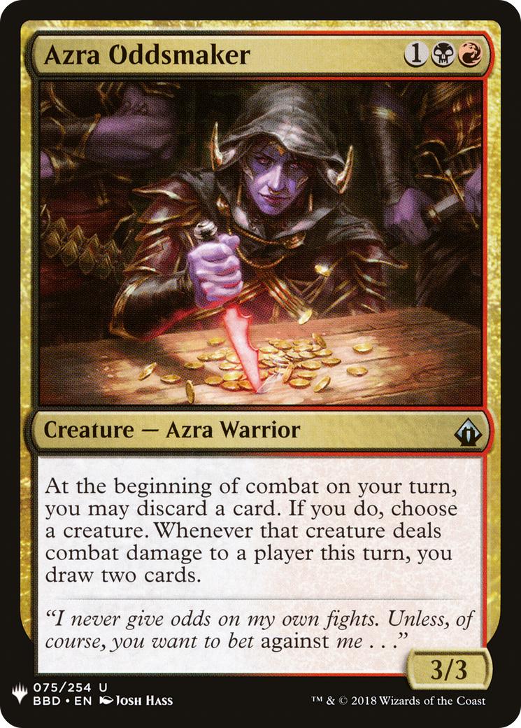 Azra Oddsmaker (BBD-75) - The List