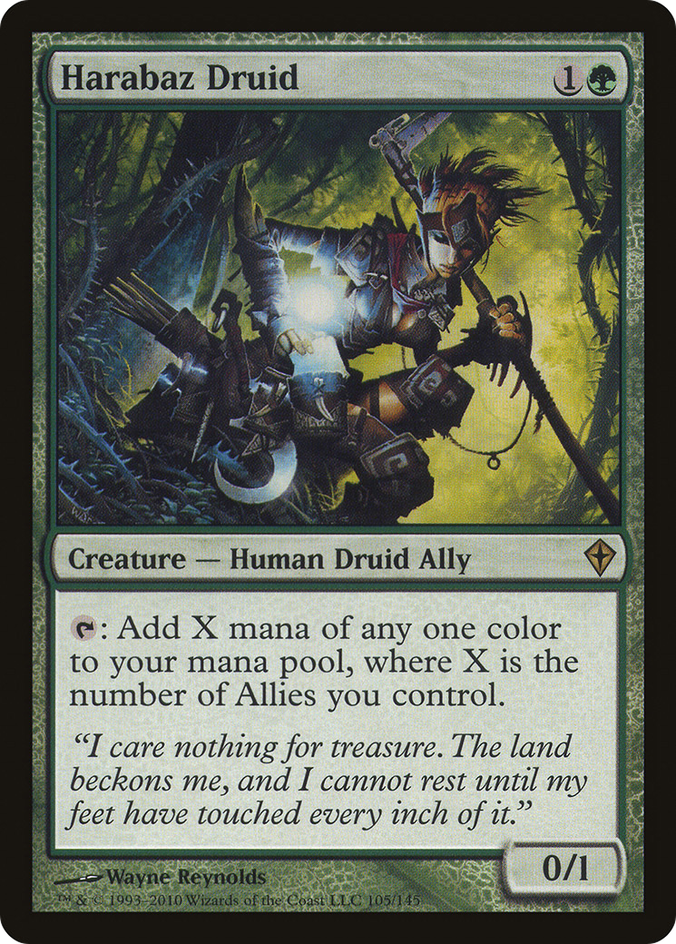 Harabaz Druid (105) Foil - Worldwake