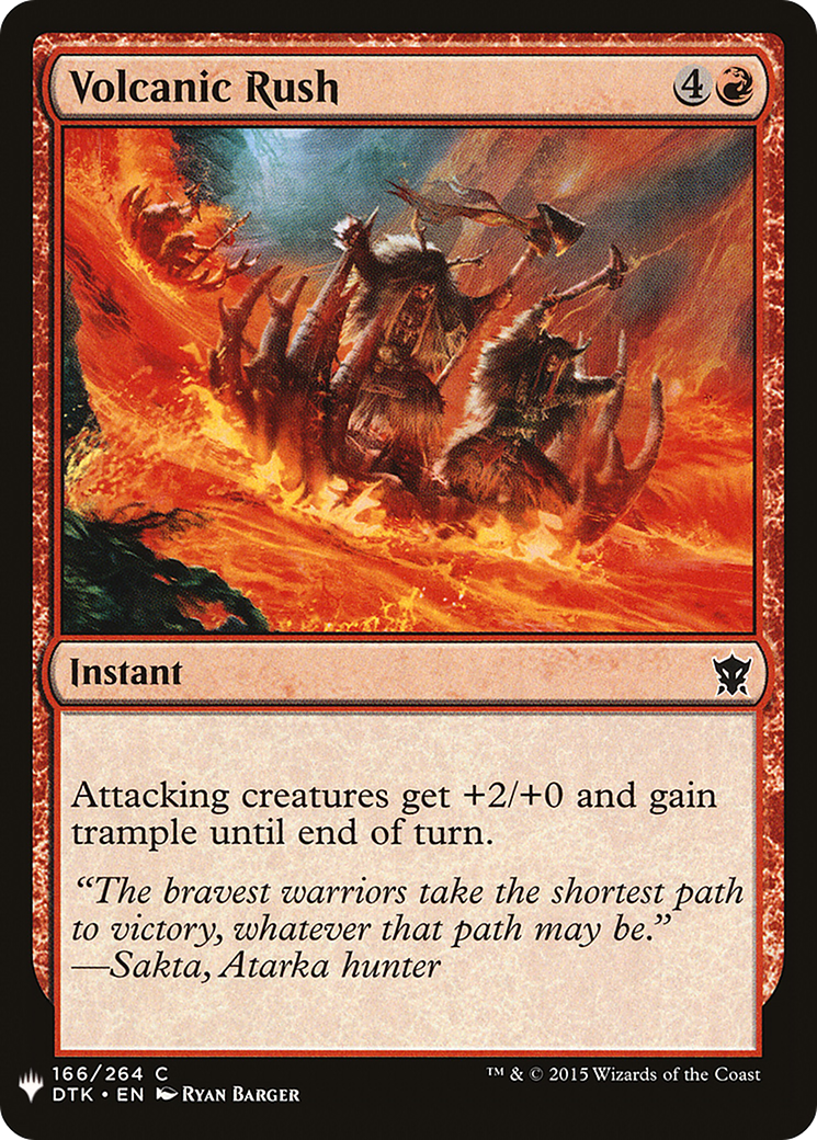 Volcanic Rush (DTK-166) - The List