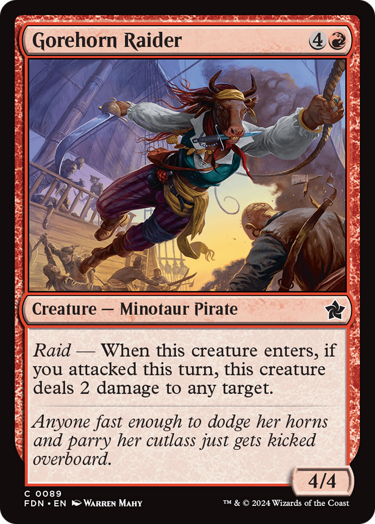 Gorehorn Raider (089) Foil - Foundations