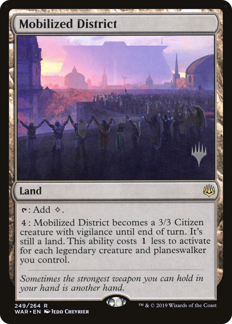 Mobilized District (249) Foil - War of the Spark Promos