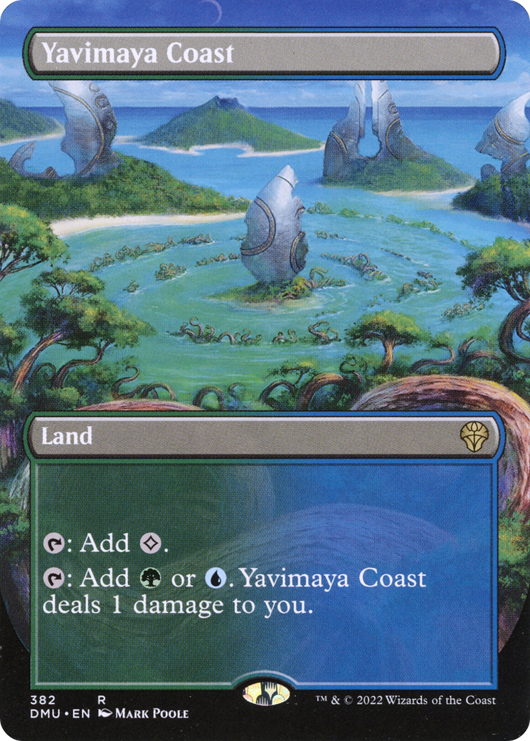 Yavimaya Coast (Borderless) (382) Foil - Dominaria United