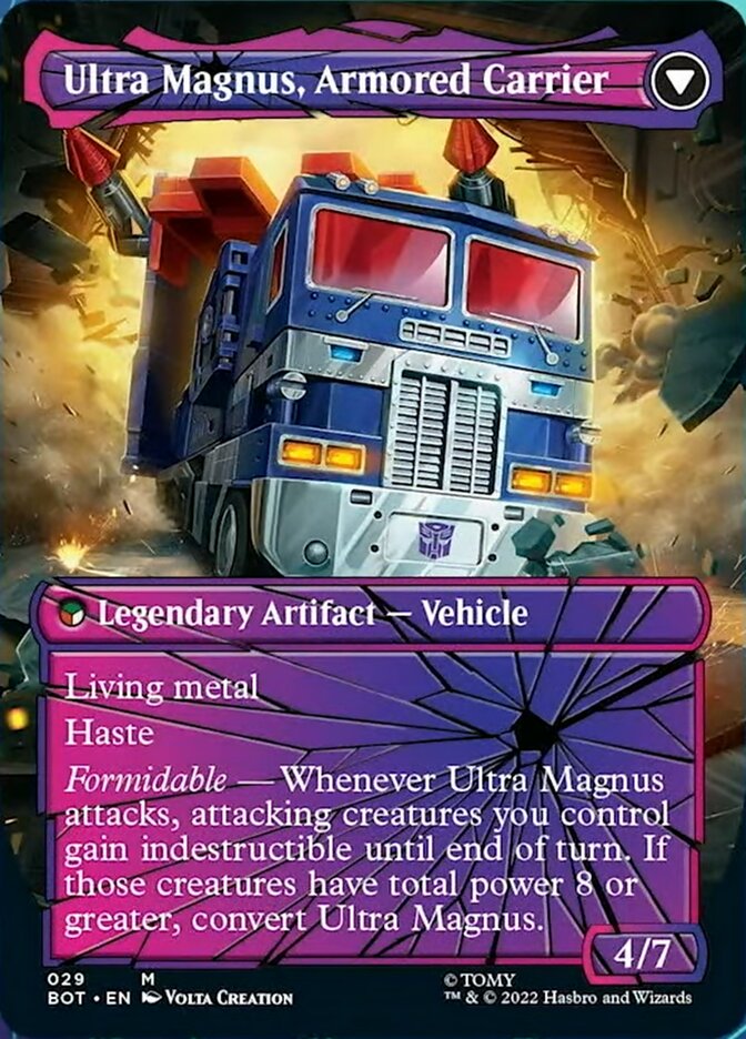 Ultra Magnus, Tactician // Ultra Magnus, Armored Carrier (Shattered Glass) (029) - Transformers