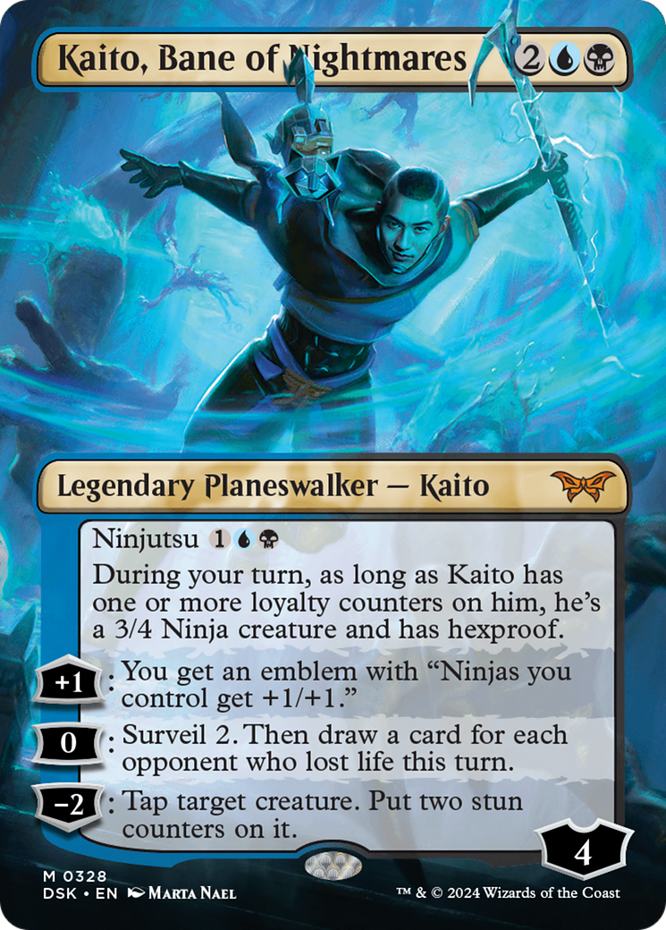Kaito, Bane of Nightmares (Borderless) (328) Foil - Duskmourn: House of Horror