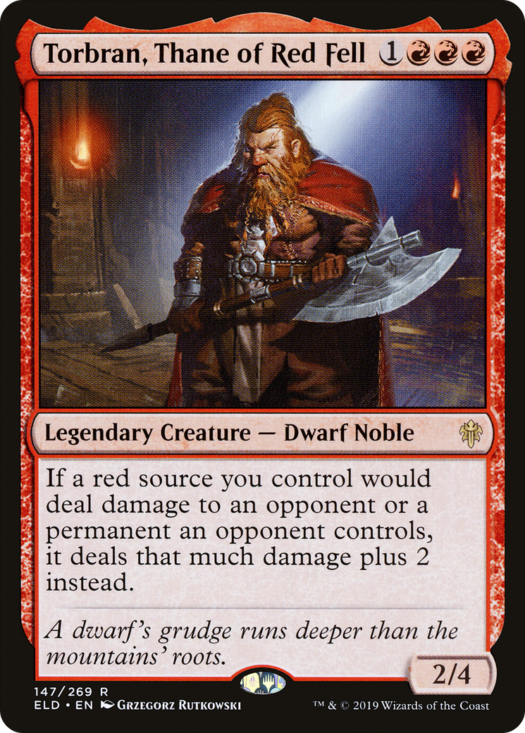 Torbran, Thane of Red Fell (147) Foil - Throne of Eldraine