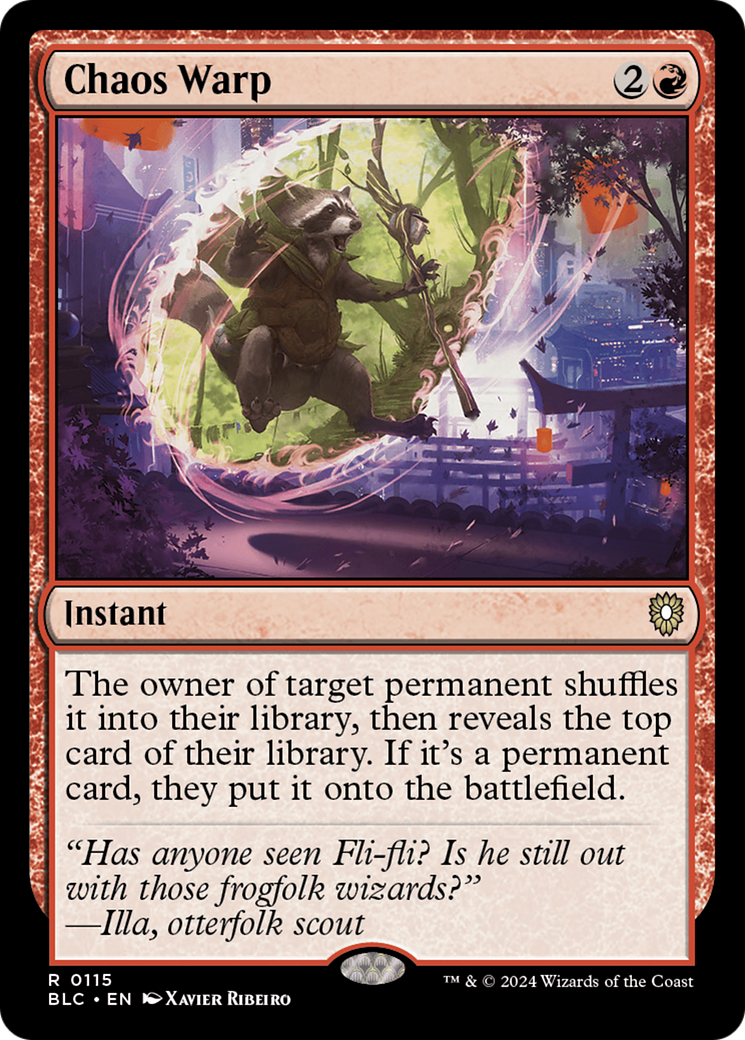 Chaos Warp (115) - Bloomburrow Commander