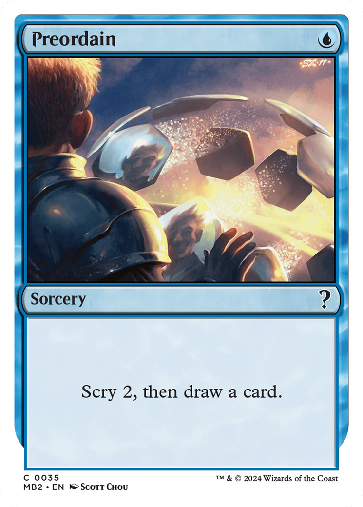 Preordain (White Border) (035) - Mystery Booster 2