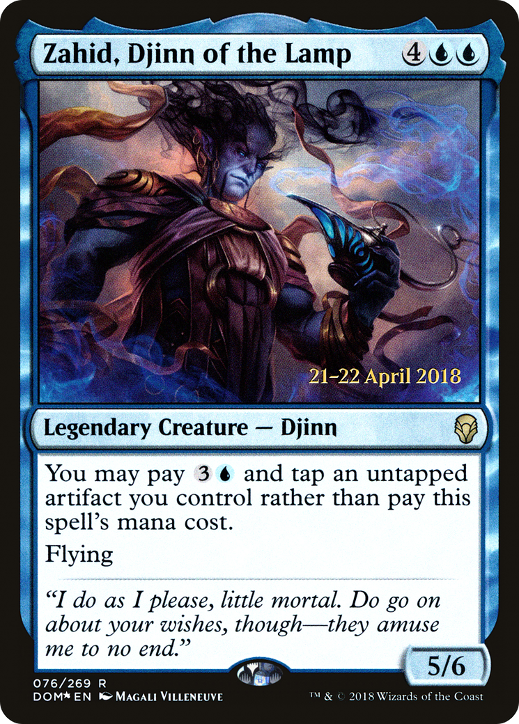Zahid, Djinn of the Lamp (76s) Foil - Dominaria Promos