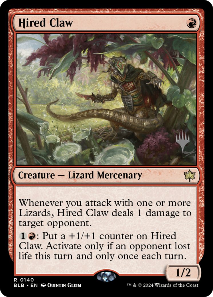 Hired Claw (140) Foil - Bloomburrow Promos