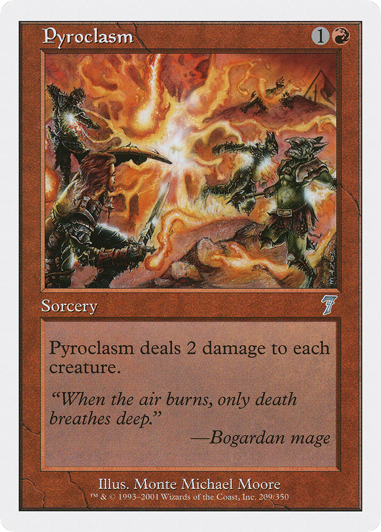 Pyroclasm (209) Foil - Seventh Edition