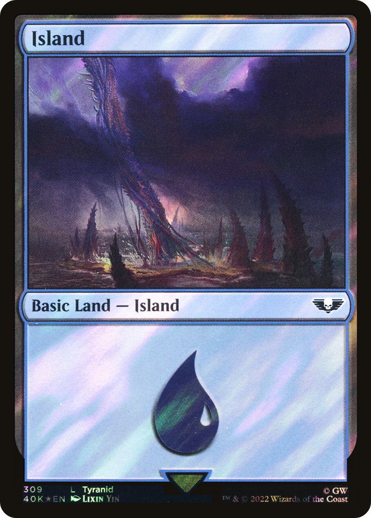 Island (309) Surge Foil - Warhammer 40,000 Commander