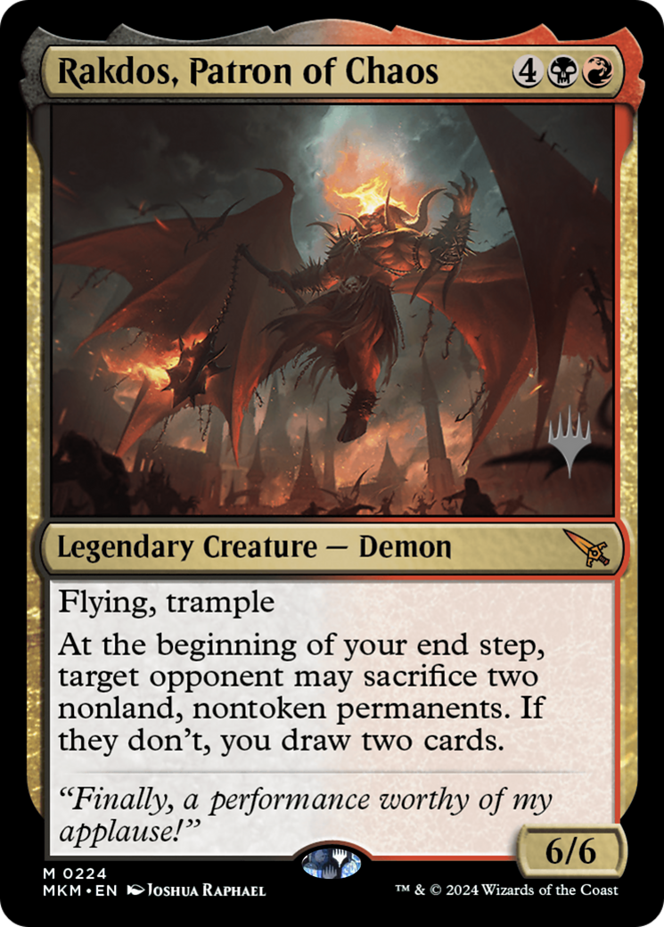 Rakdos, Patron of Chaos (224) Foil - Murders at Karlov Manor Promos