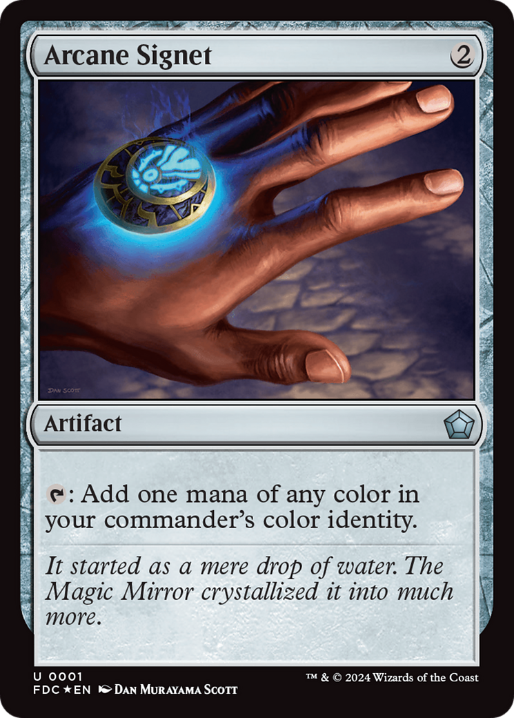 Arcane Signet (001) Foil - Foundations Commander