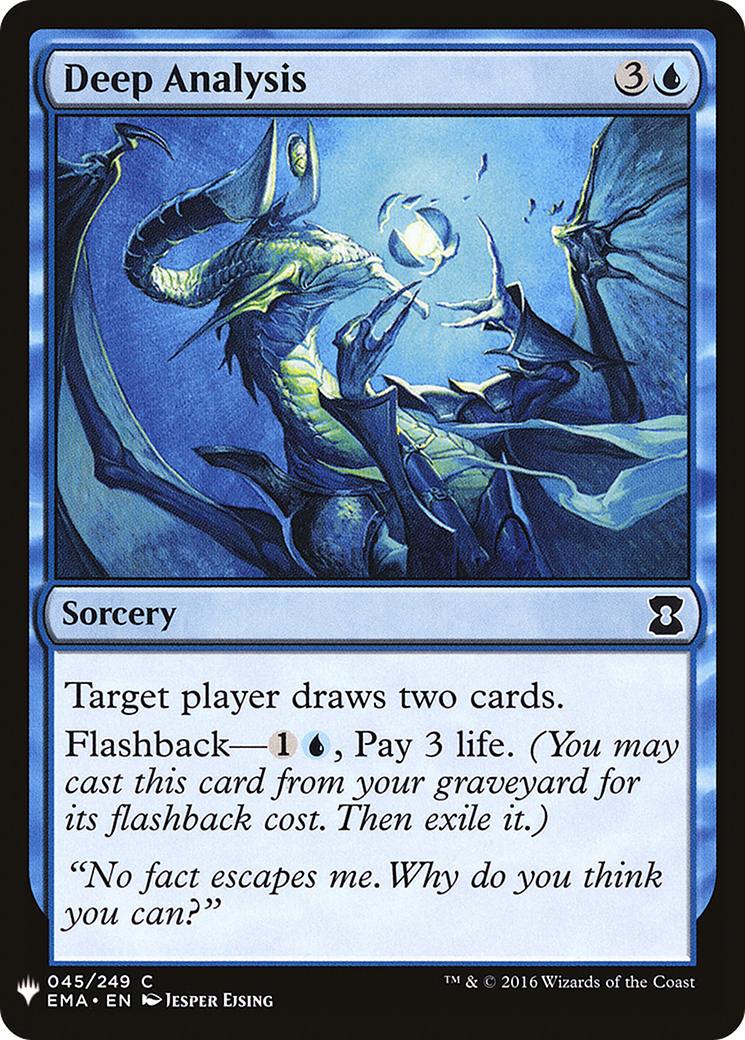 Deep Analysis (EMA-45) - The List