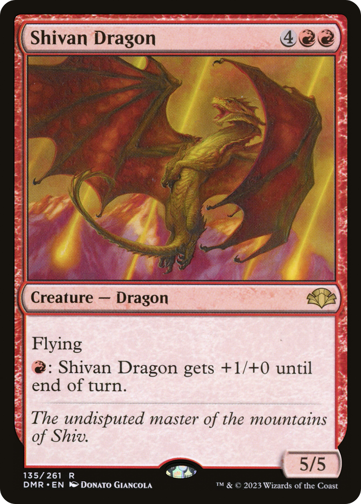 Shivan Dragon (135) - Dominaria Remastered
