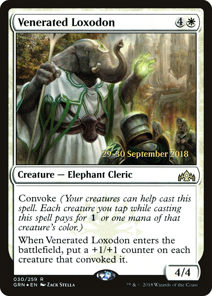 Venerated Loxodon (030) Foil - Guilds of Ravnica Promos