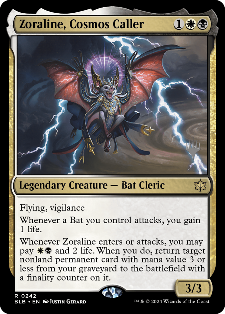 Zoraline, Cosmos Caller (242) Foil - Bloomburrow Promos