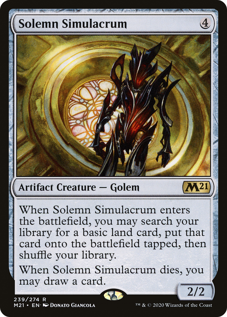 Solemn Simulacrum (239) Foil - Core Set 2021