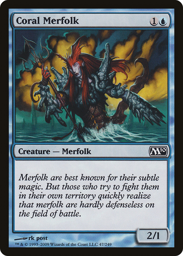 Coral Merfolk (047) Foil - Magic 2010