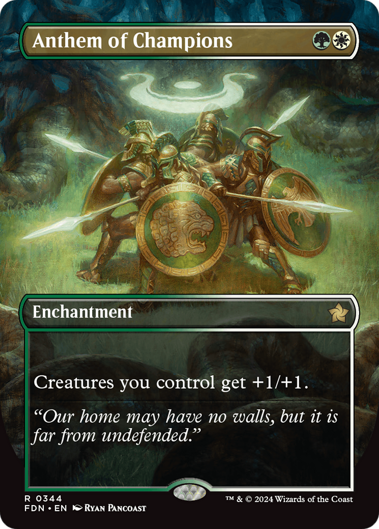 Anthem of Champions (Borderless) (344) Foil - Foundations