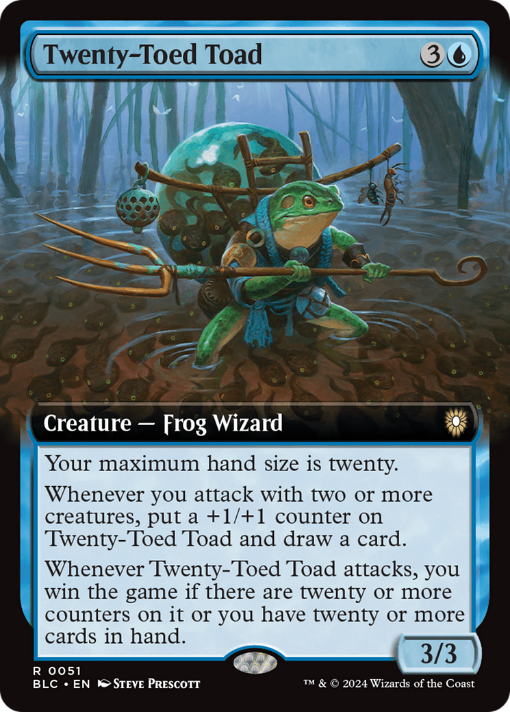 Twenty-Toed Toad (Extended Art) (051) - Bloomburrow Commander