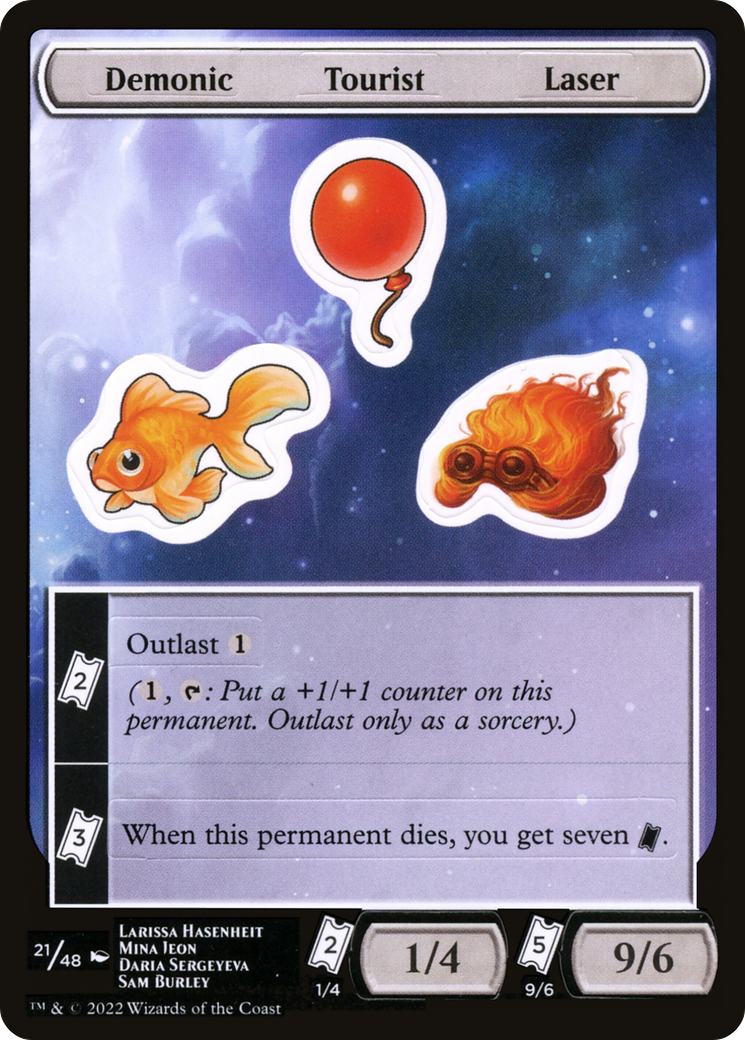 Demonic Tourist Laser (021) - Unfinity Sticker Sheets