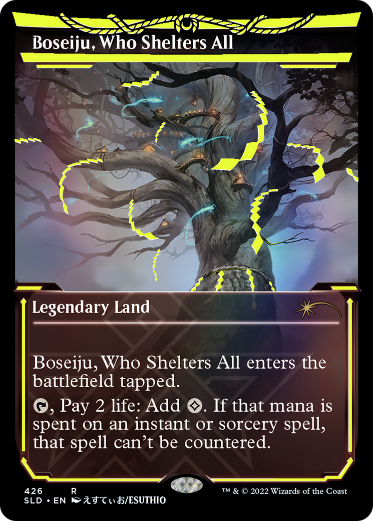 Boseiju, Who Shelters All (Showcase) (426) Neon Ink Foil - Secret Lair Drop