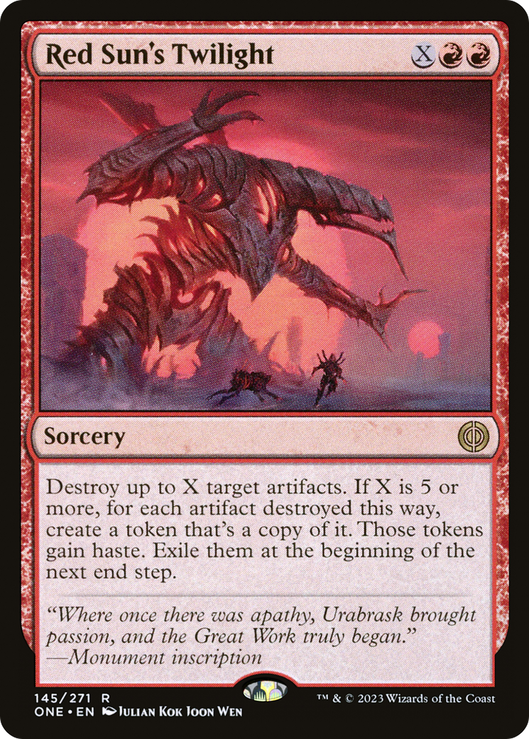 Red Sun's Twilight (145) Foil - Phyrexia: All Will Be One