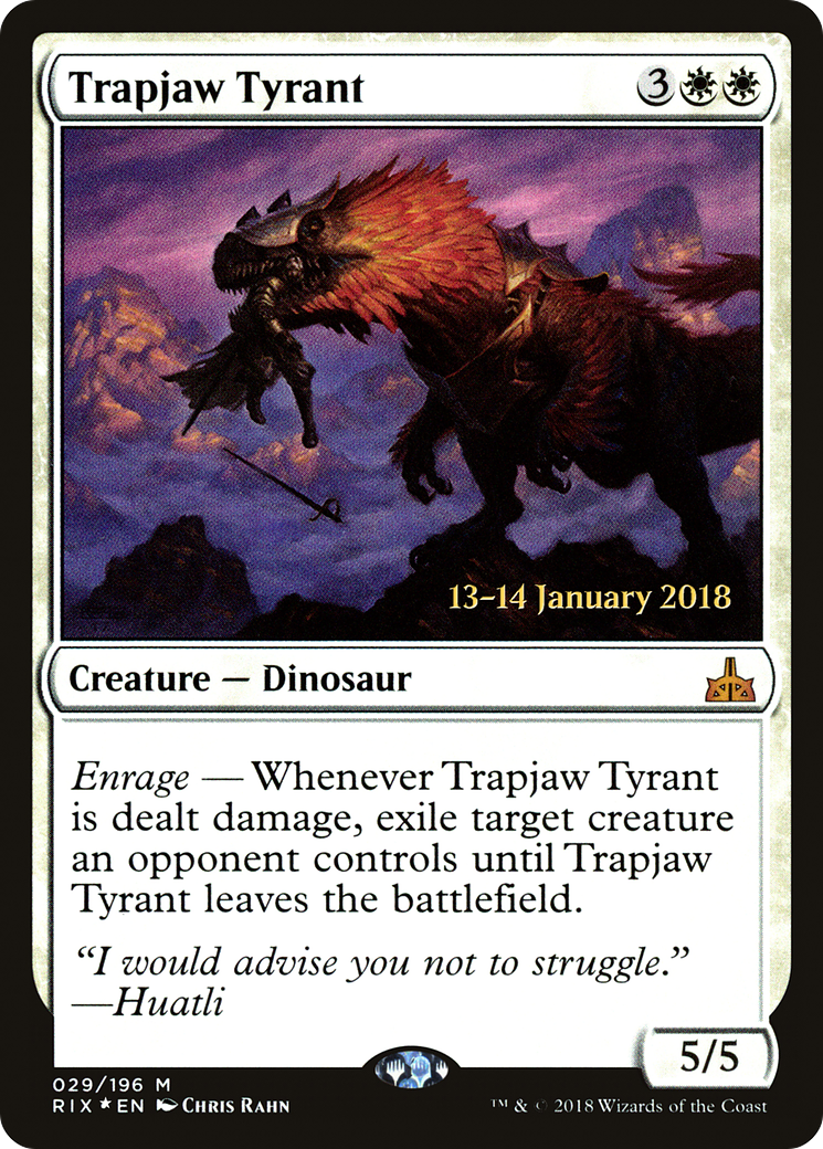 Trapjaw Tyrant (029) Foil - Rivals of Ixalan Promos