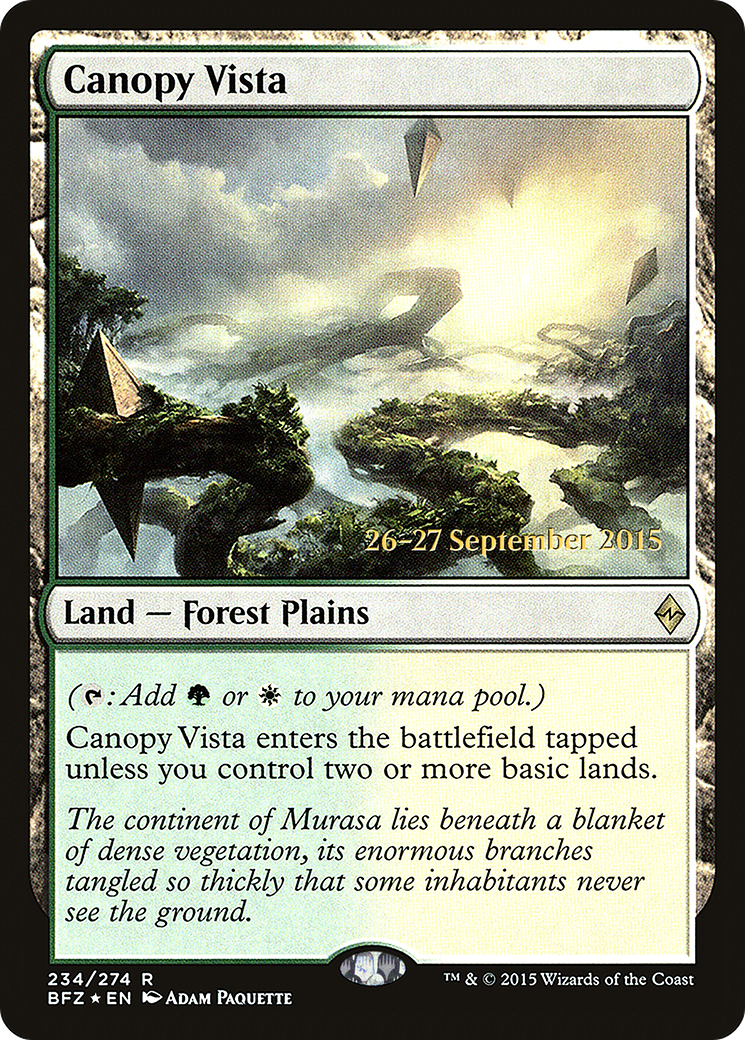 Canopy Vista (234) Foil - Battle for Zendikar Promos