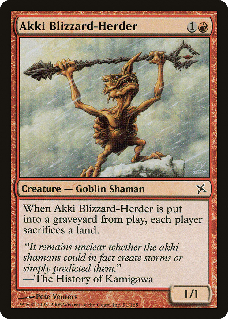 Akki Blizzard-Herder (091) Foil - Betrayers of Kamigawa