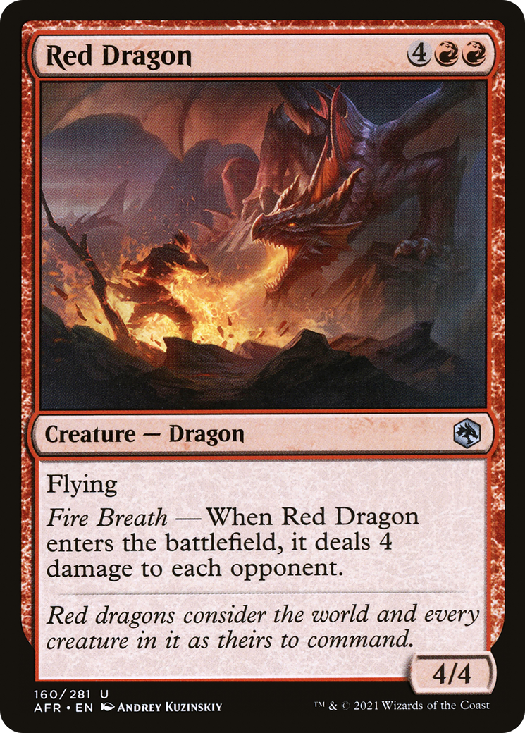 Red Dragon (160) Foil - Adventures in the Forgotten Realms