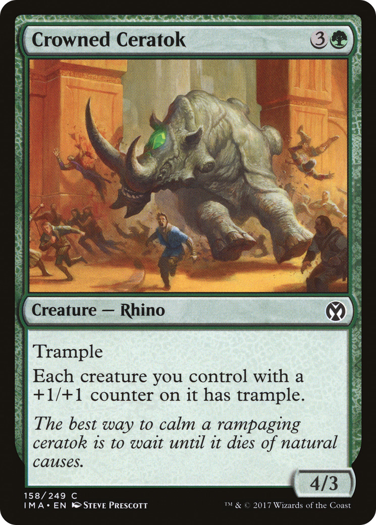 Crowned Ceratok (158) Foil - Iconic Masters