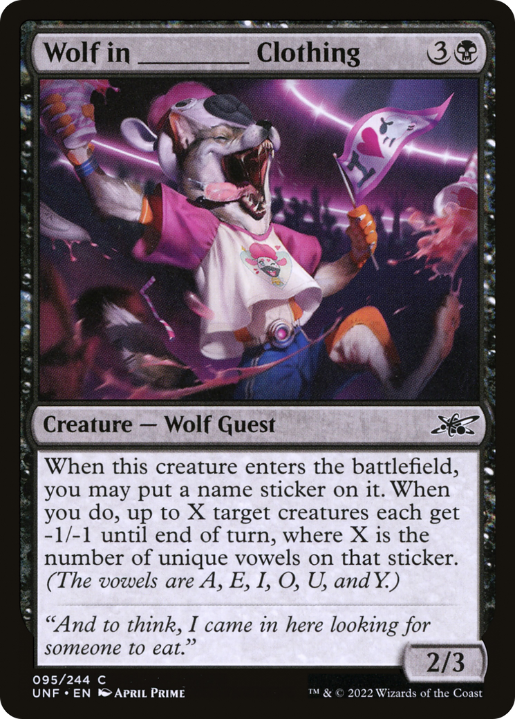 Wolf in _______ Clothing (095) - Unfinity