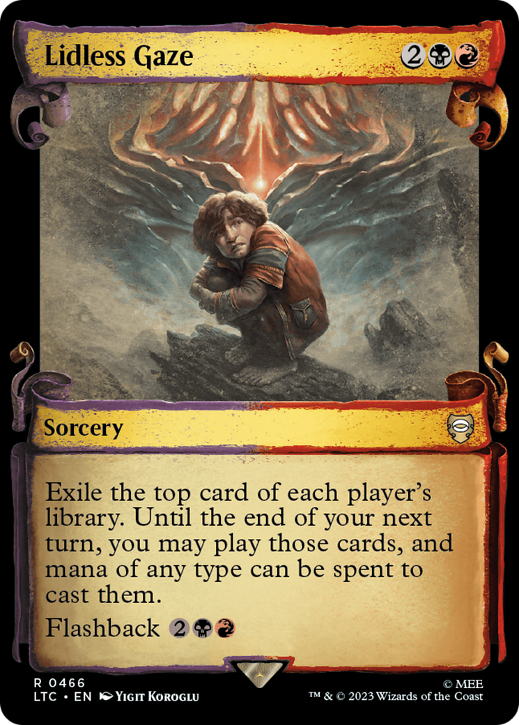 Lidless Gaze (Showcase Scrolls) (Showcase) (466) Foil - Tales of Middle-earth Commander