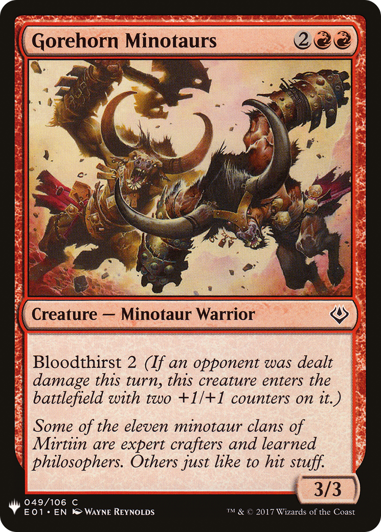Gorehorn Minotaurs (E01-49) - The List