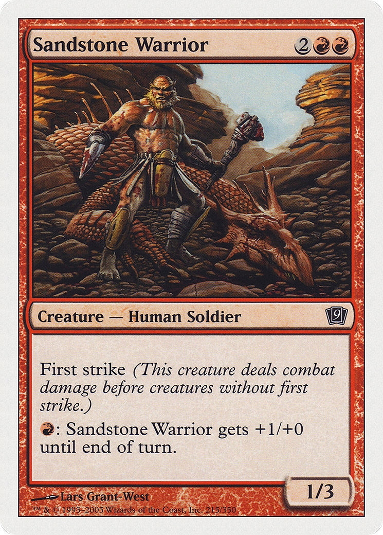 Sandstone Warrior (215) Foil - Ninth Edition