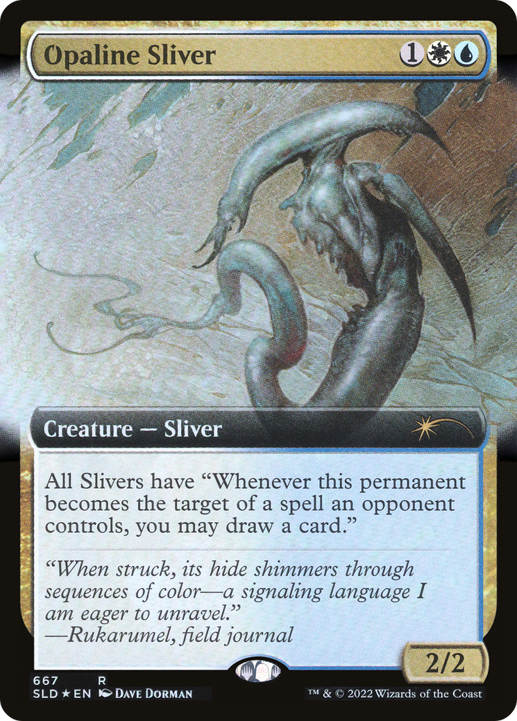 Opaline Sliver (Extended Art) (667) Foil - Secret Lair Drop