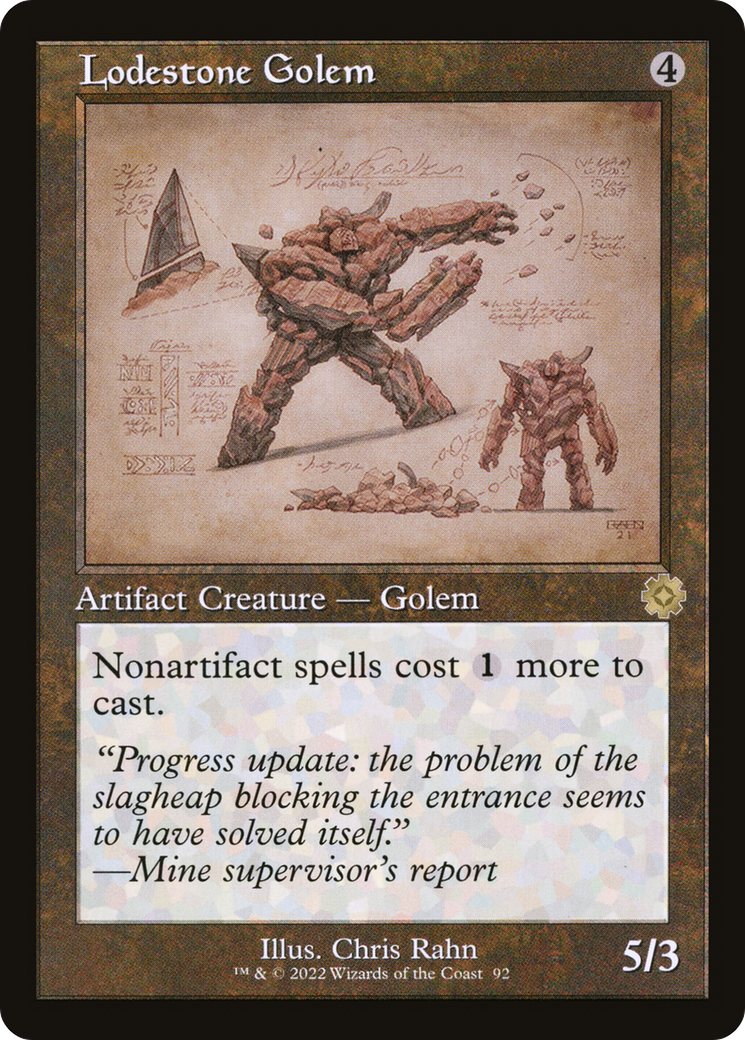 Lodestone Golem (Schematic) (Retro) (092) - The Brothers' War Retro Artifacts