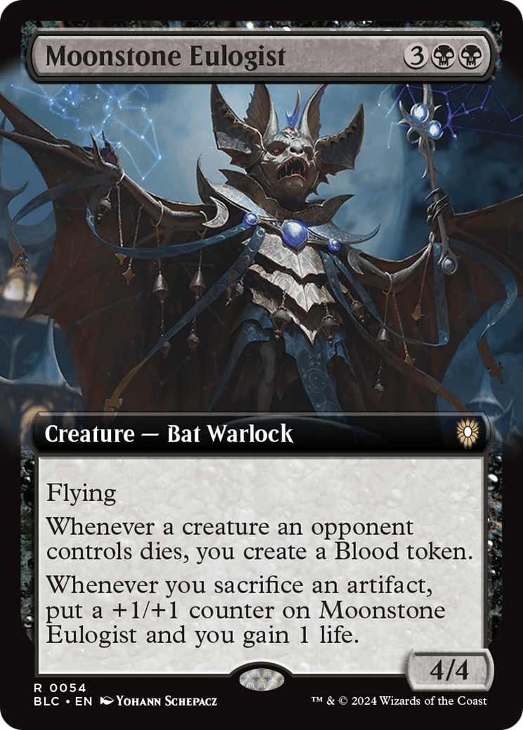 Moonstone Eulogist (Extended Art) (054) - Bloomburrow Commander