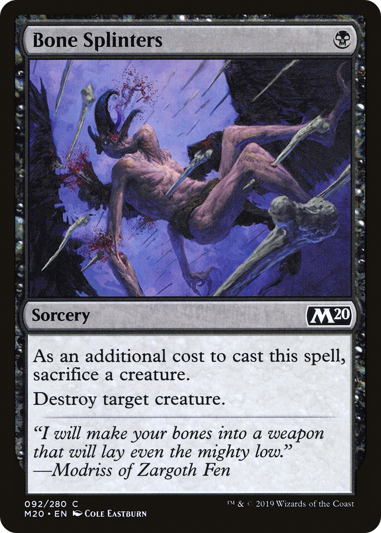 Bone Splinters (092) Foil - Core Set 2020