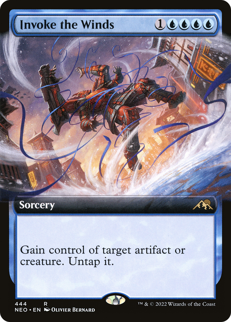 Invoke the Winds (Extended Art) (444) Foil - Kamigawa: Neon Dynasty