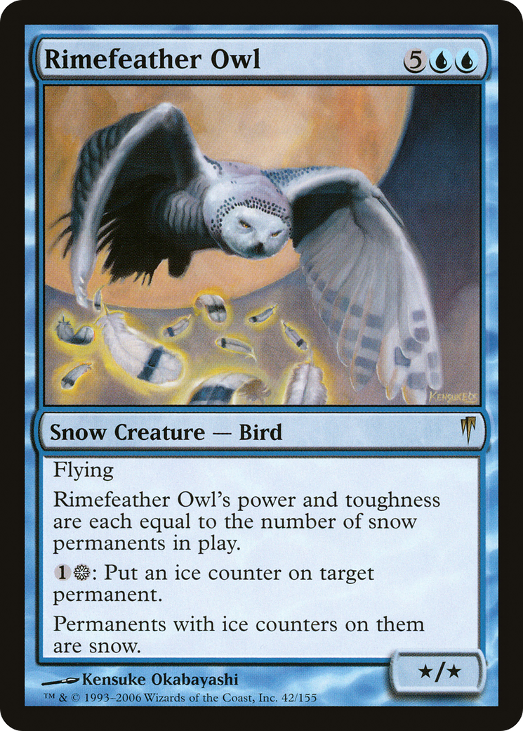 Rimefeather Owl (042) Foil - Coldsnap